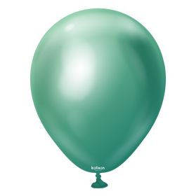 5 inch Kalisan Green Mirror Chrome Latex Balloons - 100 CT