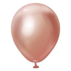 5 inch Kalisan Rose Gold Mirror Chrome Latex Balloons - 100 CT