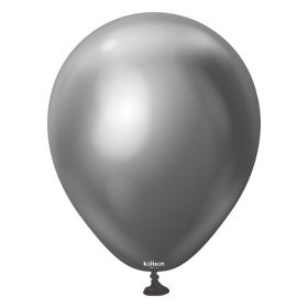 5 inch Kalisan Space Grey Mirror Chrome Latex Balloons - 100 CT