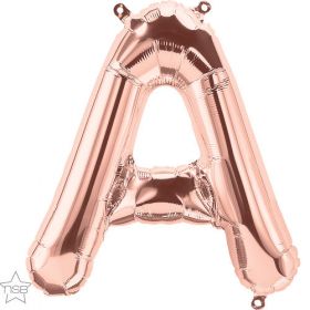 16 inch Rose Gold Letter A Foil Mylar Balloon