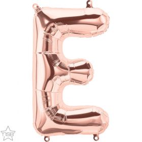 16 inch Rose Gold Letter E Foil Mylar Balloon