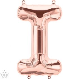 16 inch Rose Gold Letter I Foil Mylar Balloon