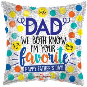 18 inch Dad I'm Favorite Foil Mylar Square Balloon