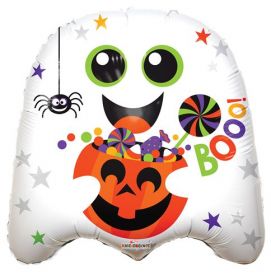 18 inch Booo! Ghost Shape Halloween Foil Mylar