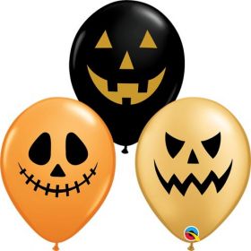 11 inch Qualatex Jack Faces Halloween Latex Assortment - 50 count