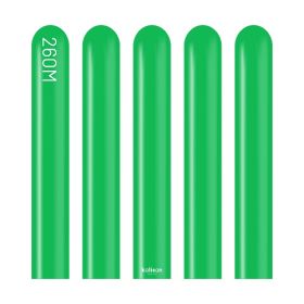 260M Kalisan Standard Green Latex Balloons - 100CT