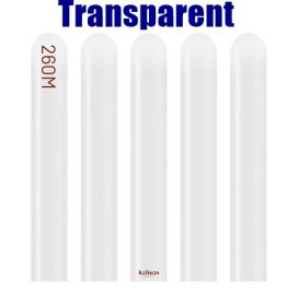 260M Kalisan Standard Transparent Latex Balloons - 100CT