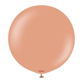 24 inch Kalisan Standard Clay Pink Latex Balloons - 2 CT