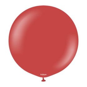 24 inch Kalisan Standard Deep Red Latex Balloons - 2 CT