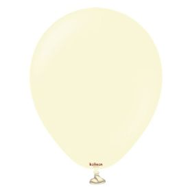 12 Inch Kalisan Macaron Pale Yellow Latex Balloons - 100 CT