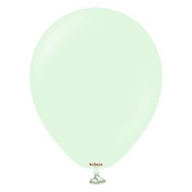 12 Inch Kalisan Macaron Pale Green Latex Balloons - 100 CT