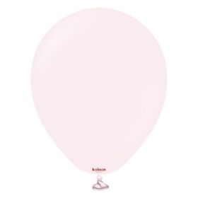 12 Inch Kalisan Macaron Pale Pink Latex Balloons - 100 CT