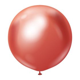 24 Inch Kalisan Red Mirror Chrome Latex Balloons Latex Balloons - 2 CT