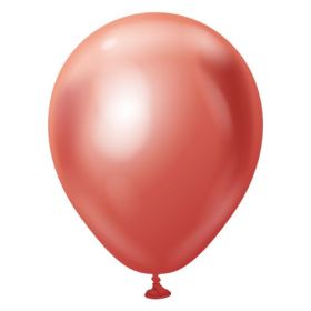 5 Inch Kalisan Red Mirror Chrome Latex Balloons - 100 CT