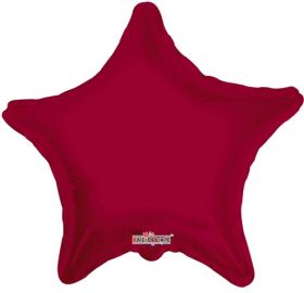 18 inch Burgundy Star Foil Balloons