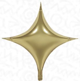 18 inch Decochamp Champagne Starpoint Foil Balloon - 5 ct