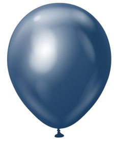 12 inch Kalisan Navy Mirror Chrome Latex Balloons - 50CT