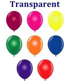 11 inch TUFTEX Assorted Crystal Latex Balloons - 100 count