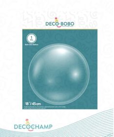 18 inch Decochamp Clear Bobo Bubble Balloon - 1 pk