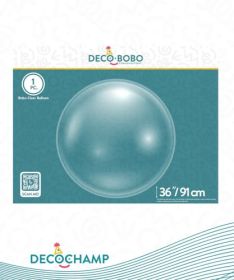 36 inch Decochamp Clear Bobo Bubble Balloon - 1 pk