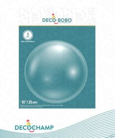 10 inch Decochamp Clear Bobo Bubble Balloon - 5 pk