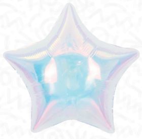 32 inch Decochamp Iridescent Star Shape Balloon - 2 ct