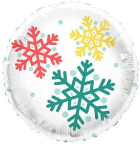 18 inch TUFTEX Feelin Festive Snowflake Foil Balloon - Pkg