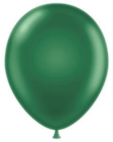 11 inch TUFTEX Metallic Forest Green Latex Balloons - 100 count