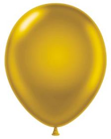 9 inch TUFTEX Metallic Gold Latex Balloons - 100 count