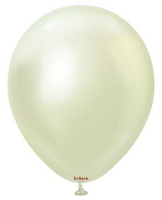 12 inch Kalisan Green Gold Mirror Chrome Latex Balloons - 50 CT