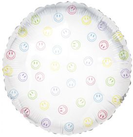 18 inch TUFTEX Happy Smile Foil Balloon - Pkg