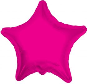 18 inch Magenta Star Foil Balloons