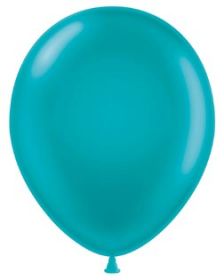 11 inch TUFTEX Metallic Teal Latex Balloons - 100 count