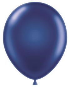 11 inch TUFTEX Metallic Midnight Blue Latex Balloons - 100 count