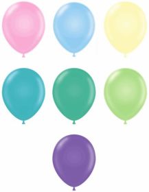 17 inch TUFTEX Assorted Pastel Latex Balloons - 50 count