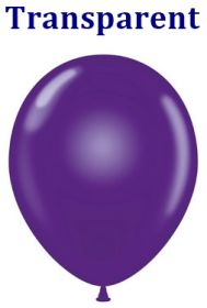 11 inch TUFTEX Crystal Purple Latex Balloons - 100 count