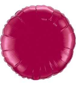 18 inch Anagram Burgundy Circle Foil Balloons