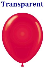 11 inch TUFTEX Crystal Red Latex Balloons - 100 count