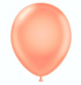 11 inch TUFTEX Metallic Rose Gold Latex Balloons - 100 count