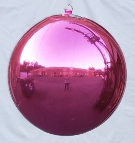 2 foot Hot Pink Shiny Chrome Sphere (Ball)