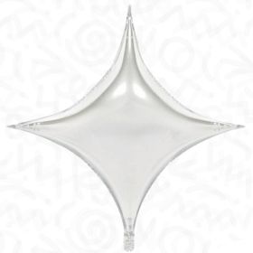 30 inch Decochamp Silver Starpoint Foil Balloon