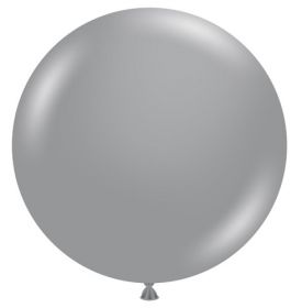 36 inch TUFTEX Metallic Silver Latex Balloon