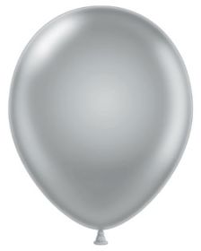 24 inch TUFTEX Metallic Silver Latex Balloons - 3 CT