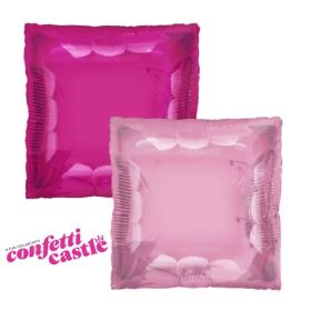 24 inch TUFTEX Squared Pink Foil Balloon - Pkg