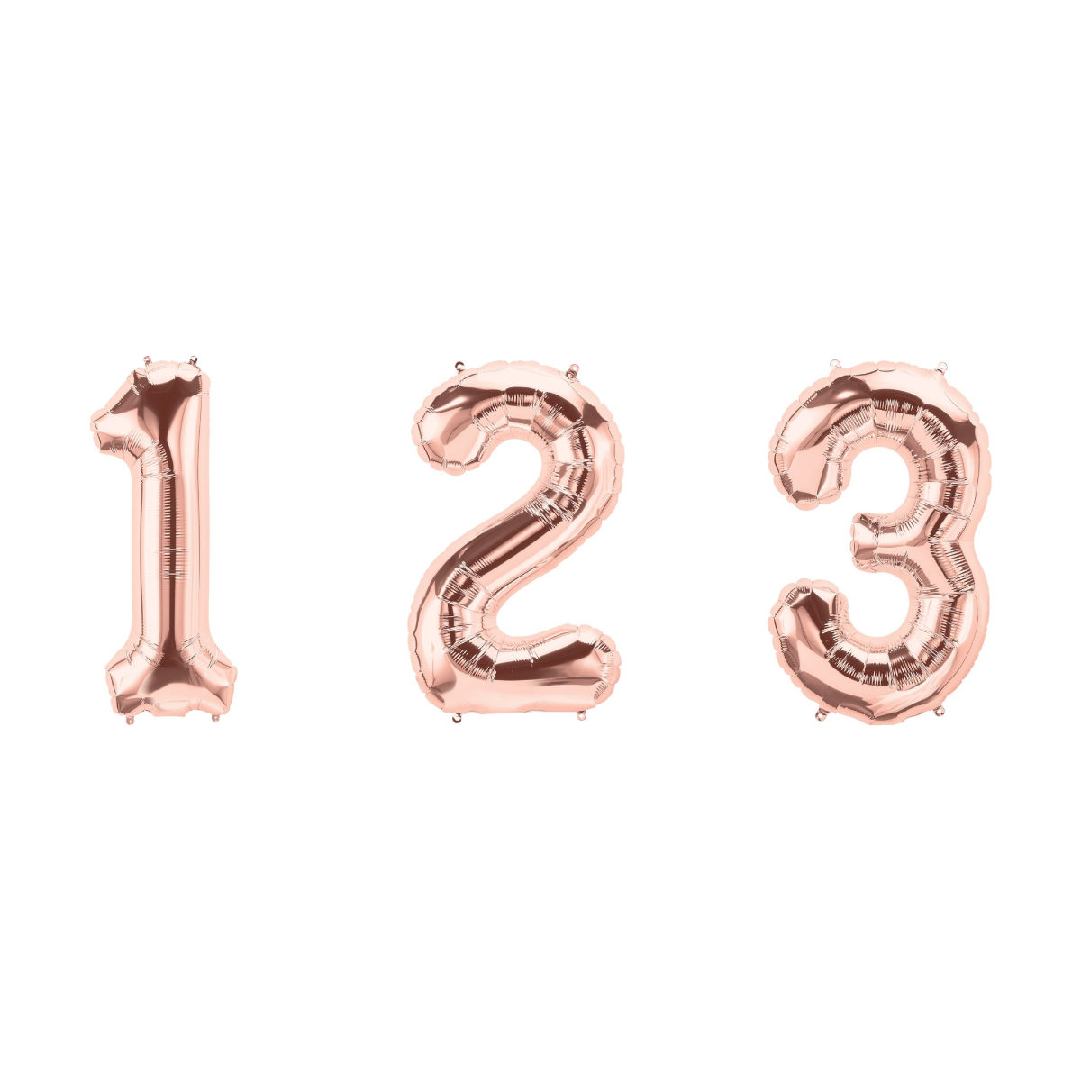 34 Inch Rose Gold Foil Mylar Number Balloons