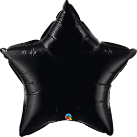 36 inch Qualatex Black Star Foil Balloons