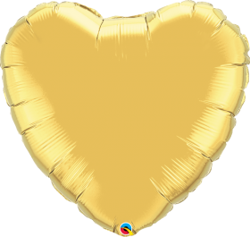 36 inch Qualatex Gold Heart Foil Balloons