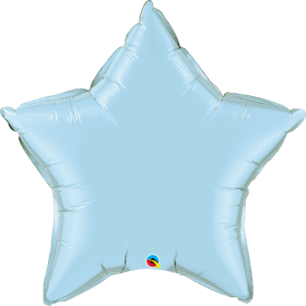 36 inch Qualatex Light Blue Star Foil Balloons