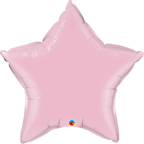 36 inch Qualatex Light Pink Star Foil Balloons