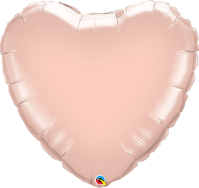 36 inch Qualatex Rose Gold Heart Foil Balloons